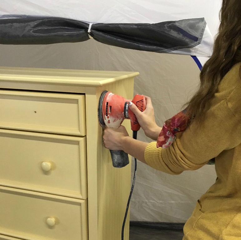 Using a Paint Sprayer to Paint a Dresser
