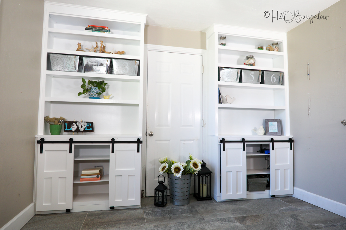 How To Update Old Built Ins Cabinets and Shelves - H2OBungalow